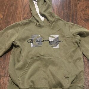 Green, champion sweatshirt